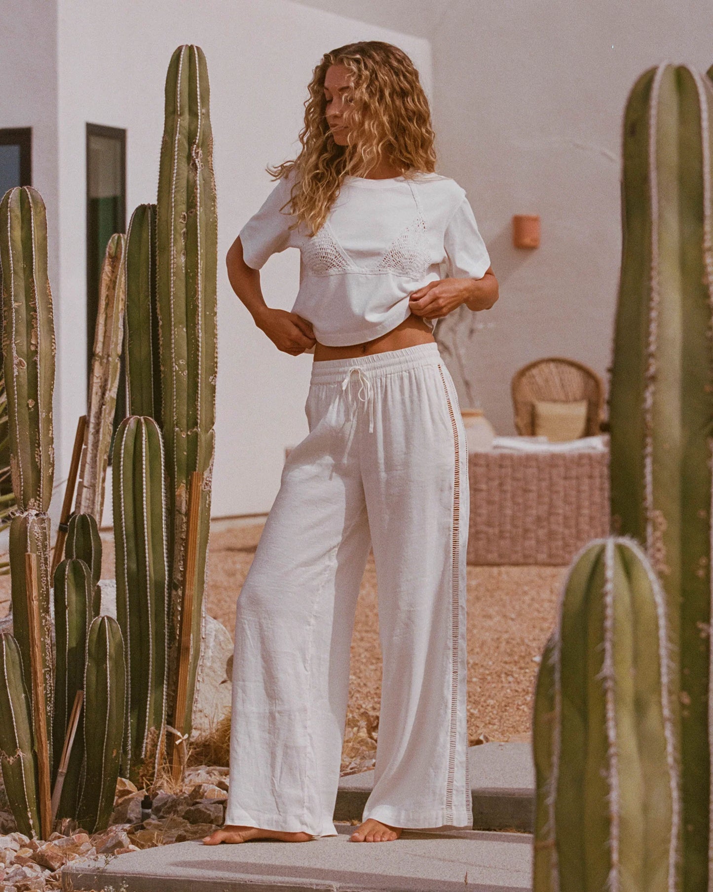 AT YOUR LEISURE PANT in Cream/Natural