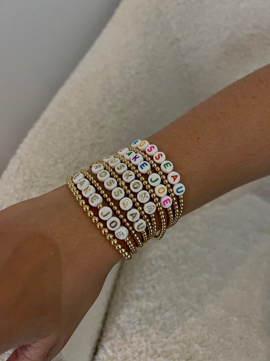 Gold Beaded Lake Bracelets