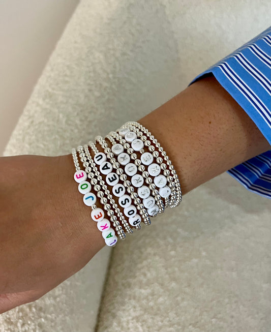 Silver Beaded Lake Bracelets