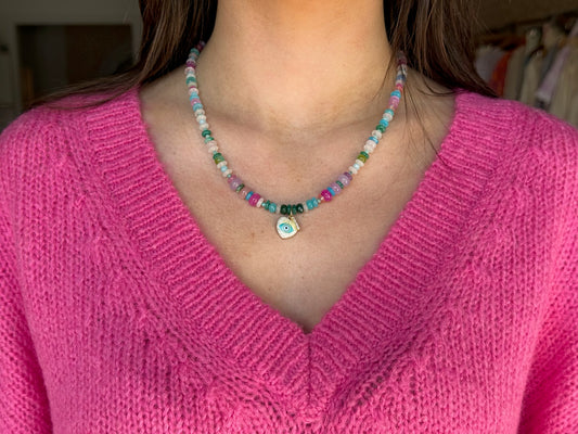 Confetti Crush Evil Eye Necklace