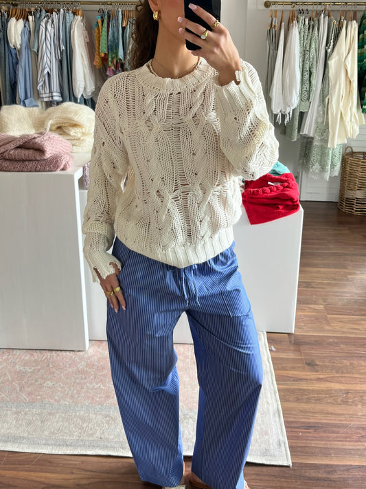 Santiago Crewneck Relaxed Knit in Mallow