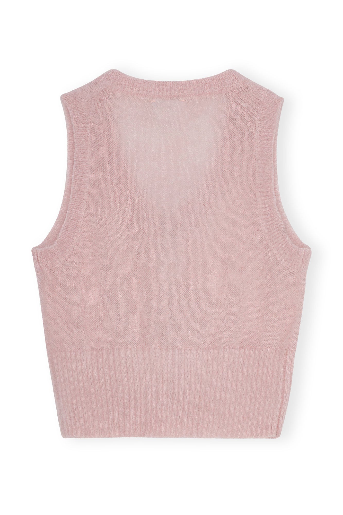 Light Mohair Tie String Vest in Lilac Satchet