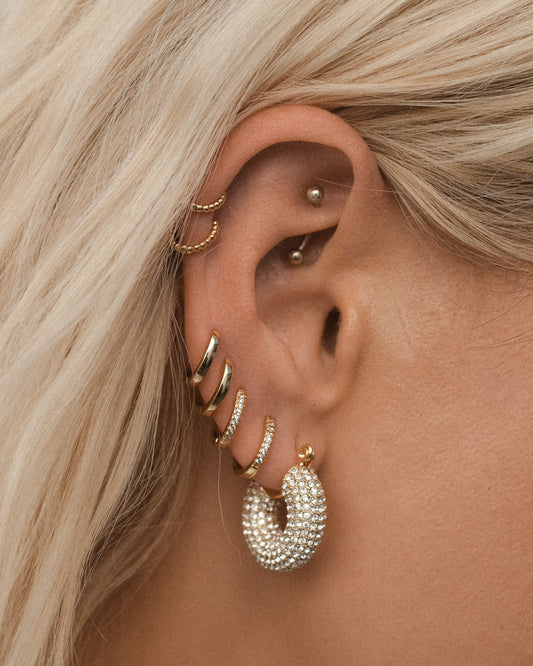 Pave Mini Donut Hoops