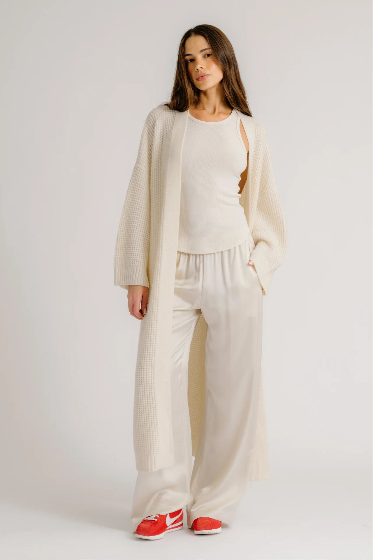 CEDAR C SLOUCHY DUSTER in Gardenia