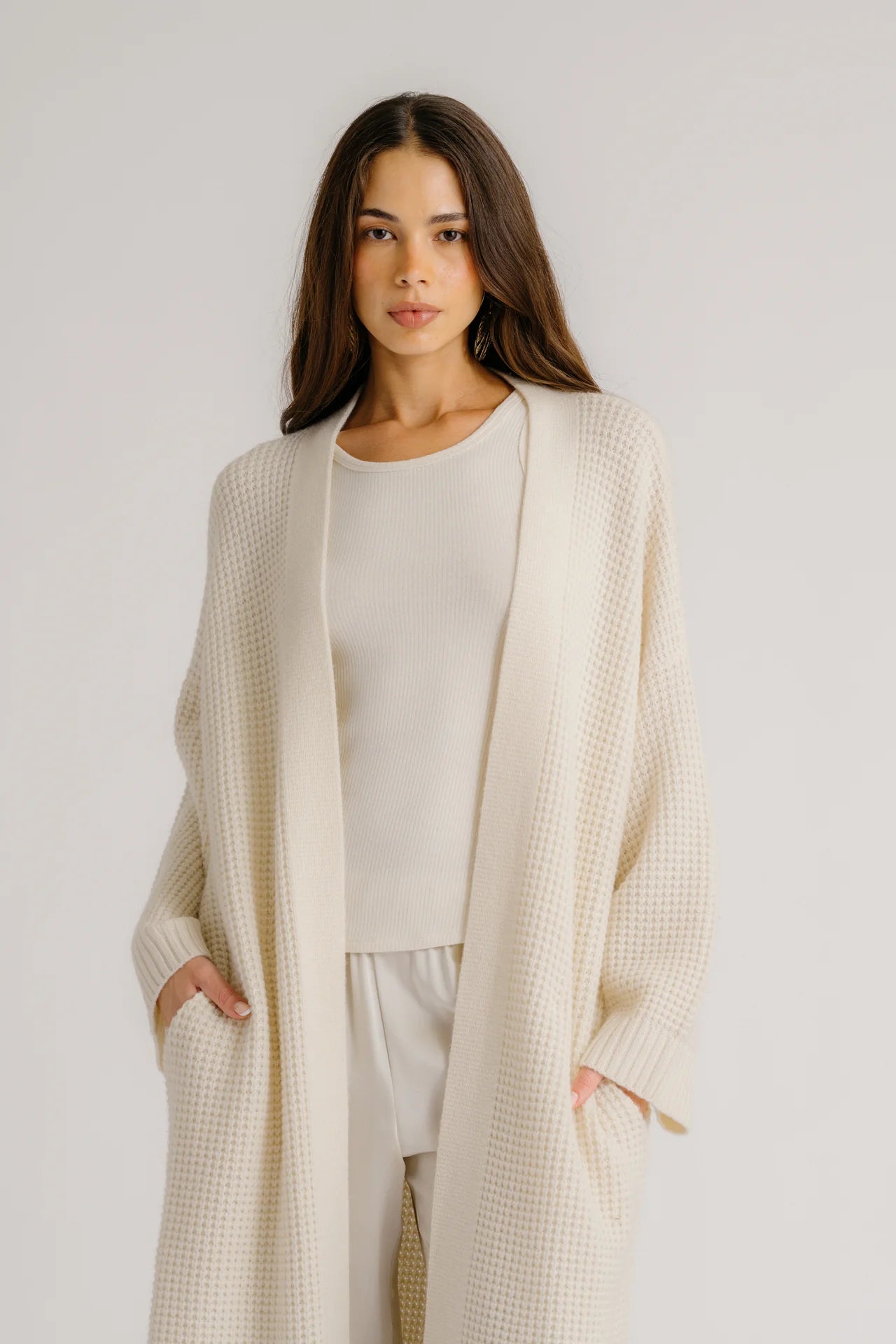 CEDAR C SLOUCHY DUSTER in Gardenia