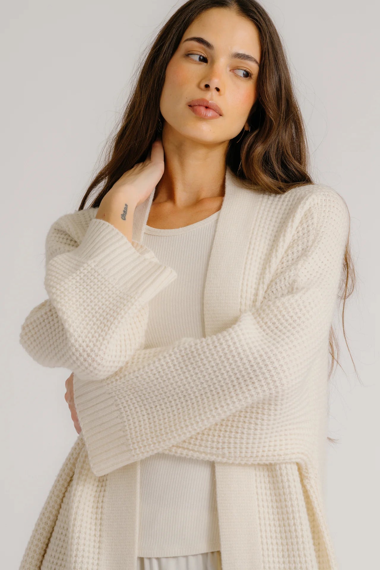 CEDAR C SLOUCHY DUSTER in Gardenia