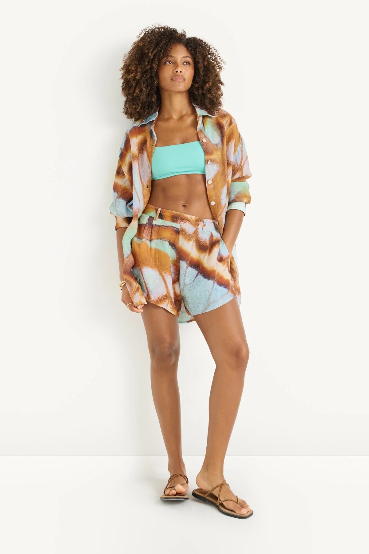 PLAYA BOYFRIEND SHIRT in Malachite Butterfly