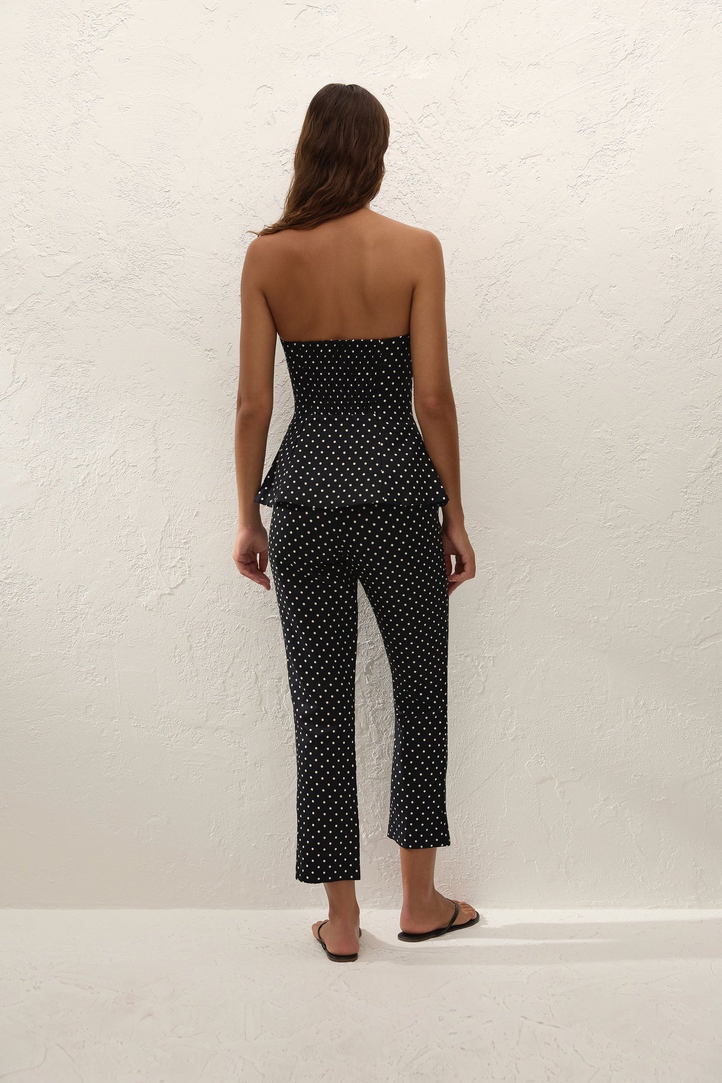 PETRO TOP in Lola Polka Dot Black/Cream