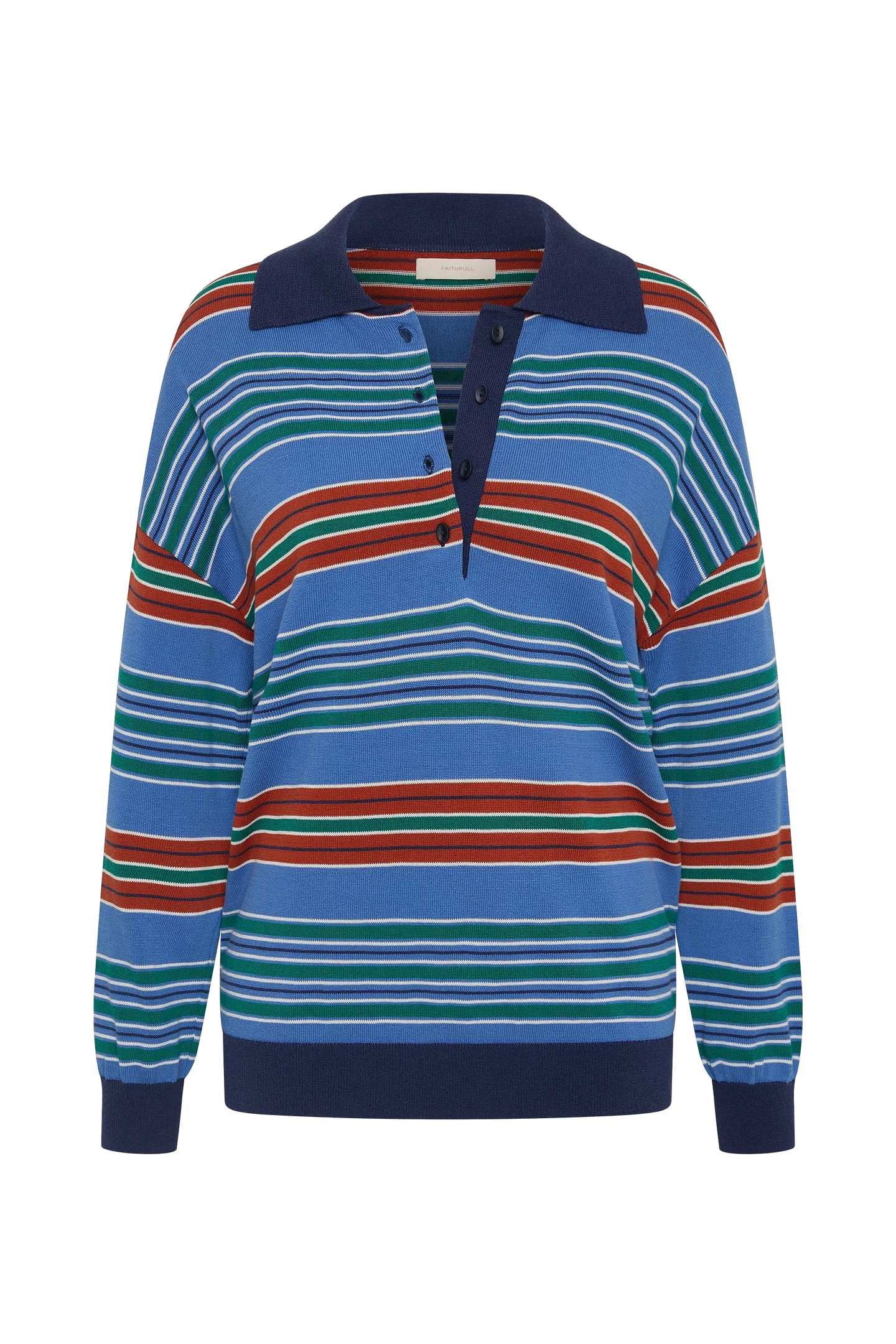 HARLOW OVERSIZED POLO in Juan Stripe