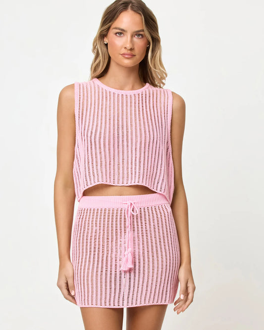 SANDER TOP in Rosewater