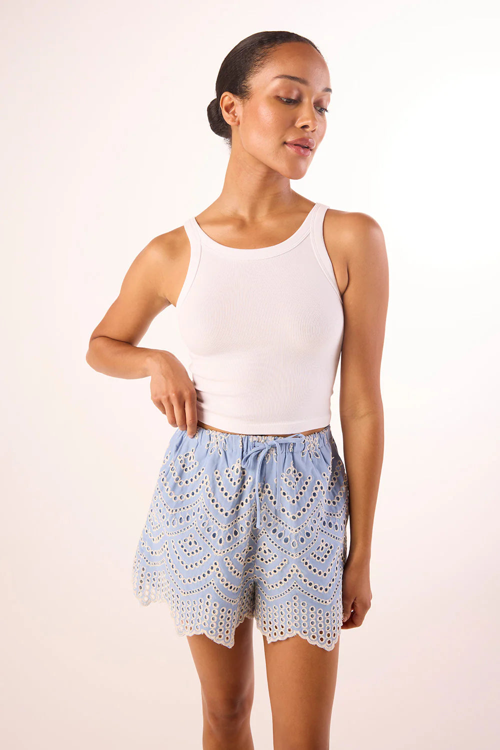 ELIAS SHORT in Periwinkle Scallop