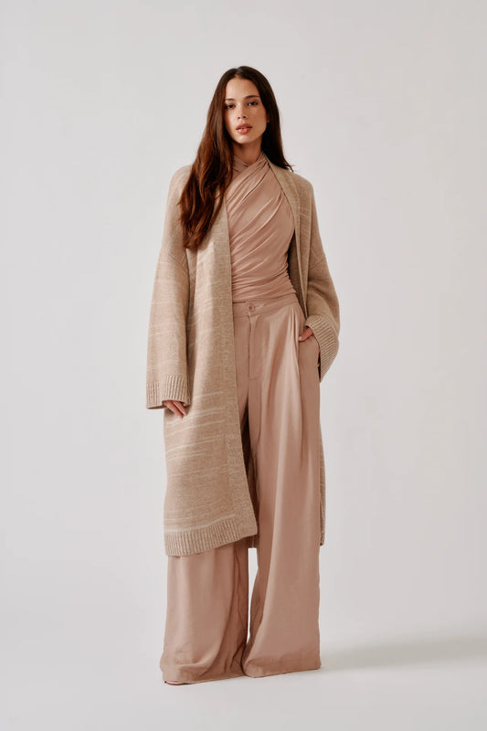 CEDAR C SLOUCHY DUSTER in Dune Heather