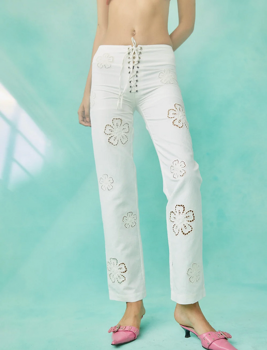 Taras Cutwork Embroidered Pant