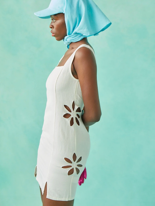 Afrodita Linen Dress Ivory