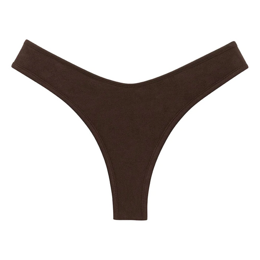 Espresso Suede Lulu Bikini Bottom