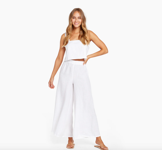 Tallows Wide Leg Pant White