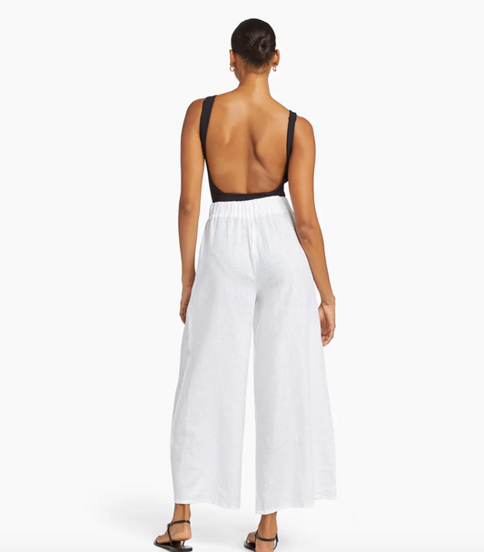 Tallows Wide Leg Pant White