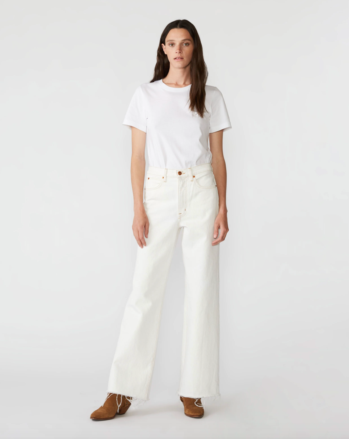 Grace Crop Jeans in White