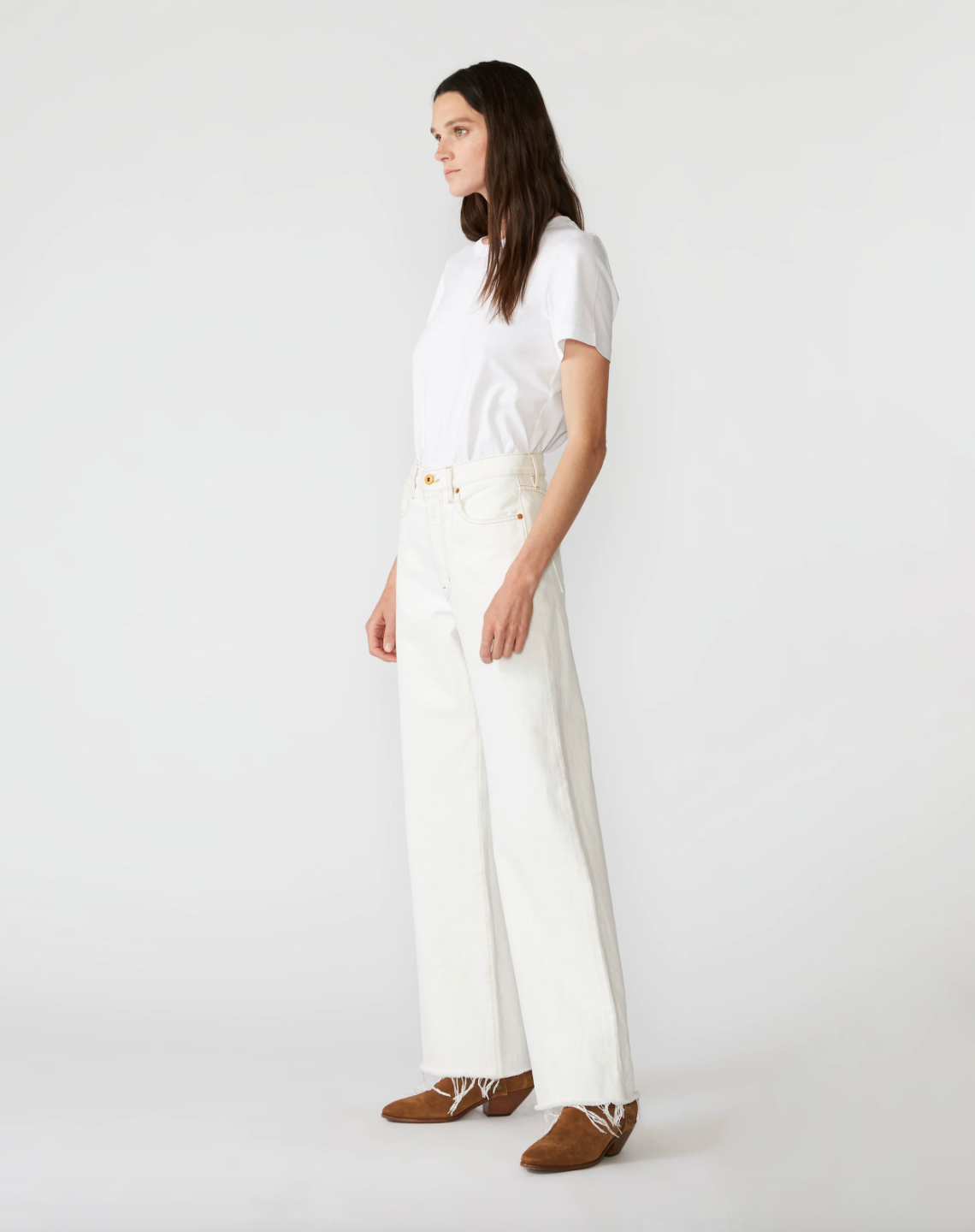 Grace Crop Jeans in White