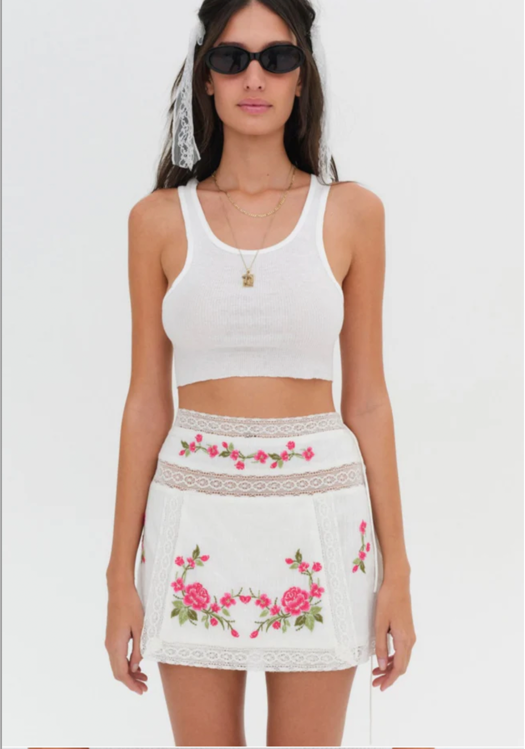 Jolene Embroidered Mini Skirt