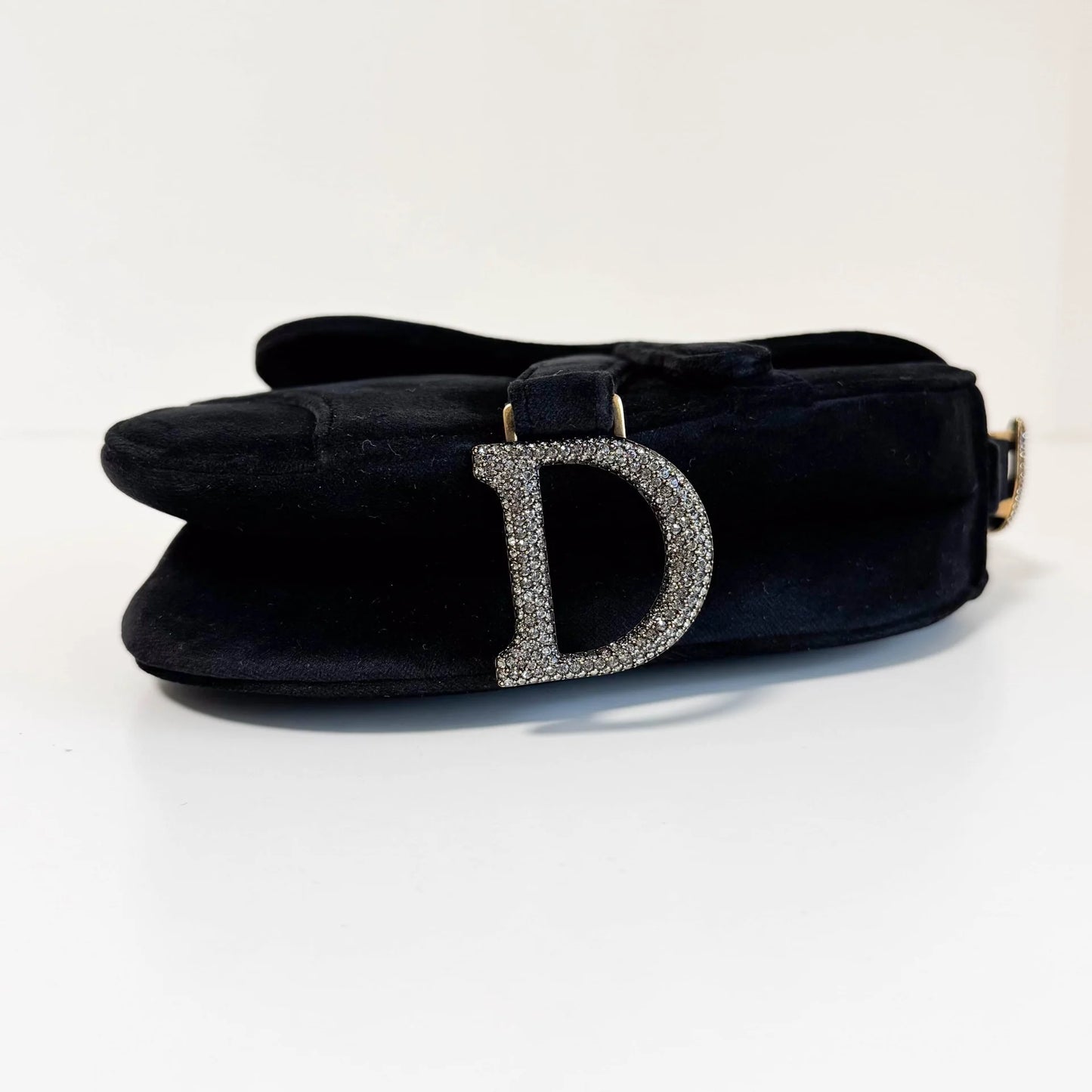 Velvet Saddle with Rhinestone Hardware