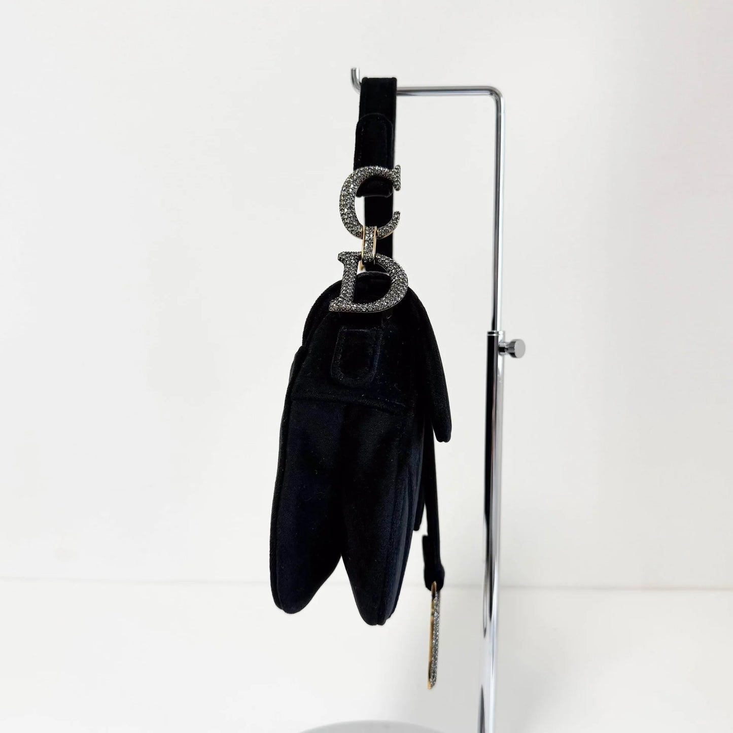 Velvet Saddle with Rhinestone Hardware