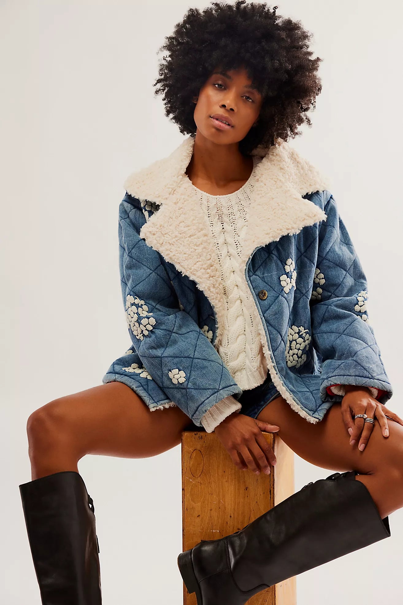 Wilma Quilted Denim Jacket