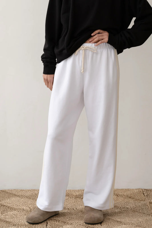 The Eco-Terry Stripe Crop Pant