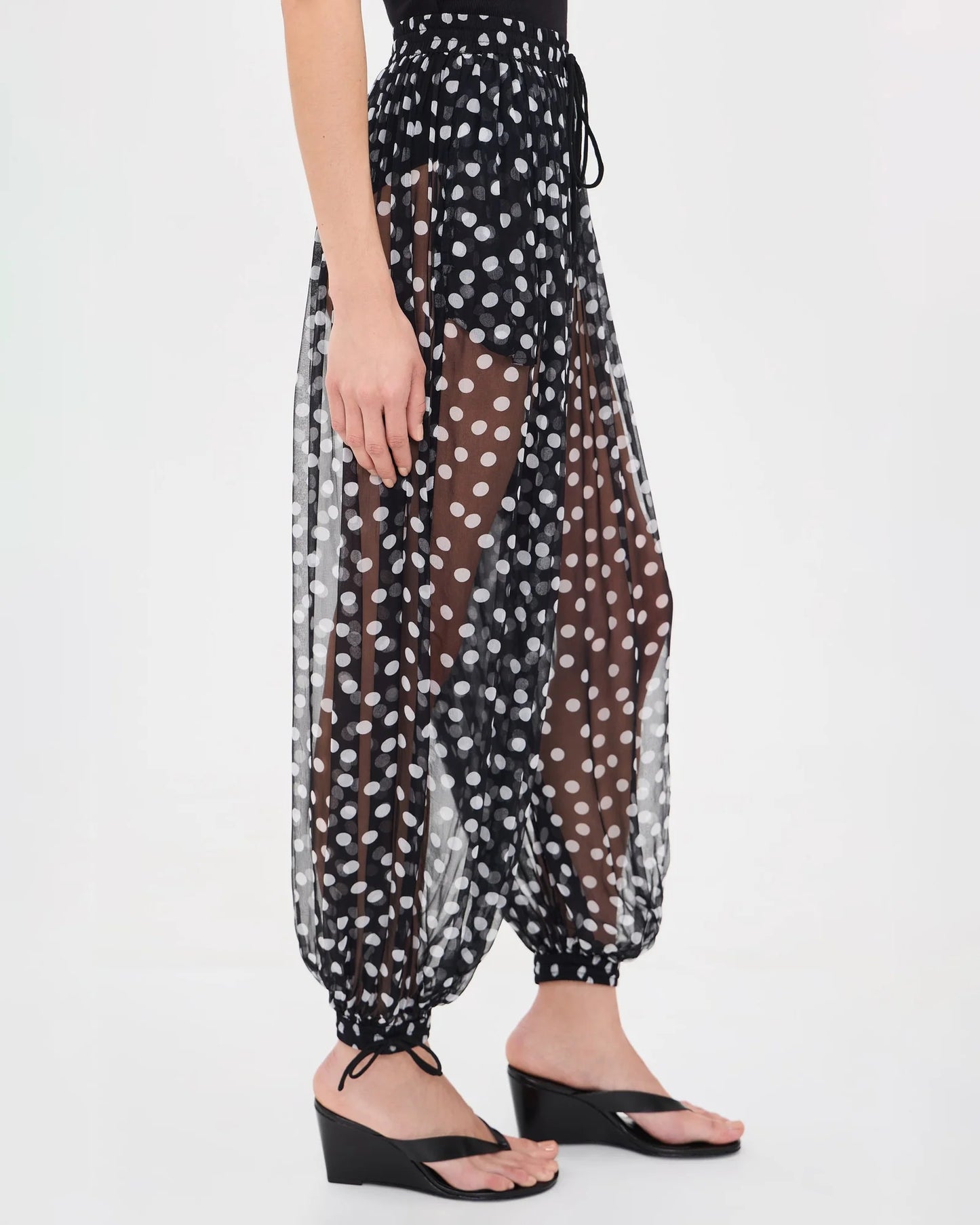 Ballon Pants Polka in Black Polka