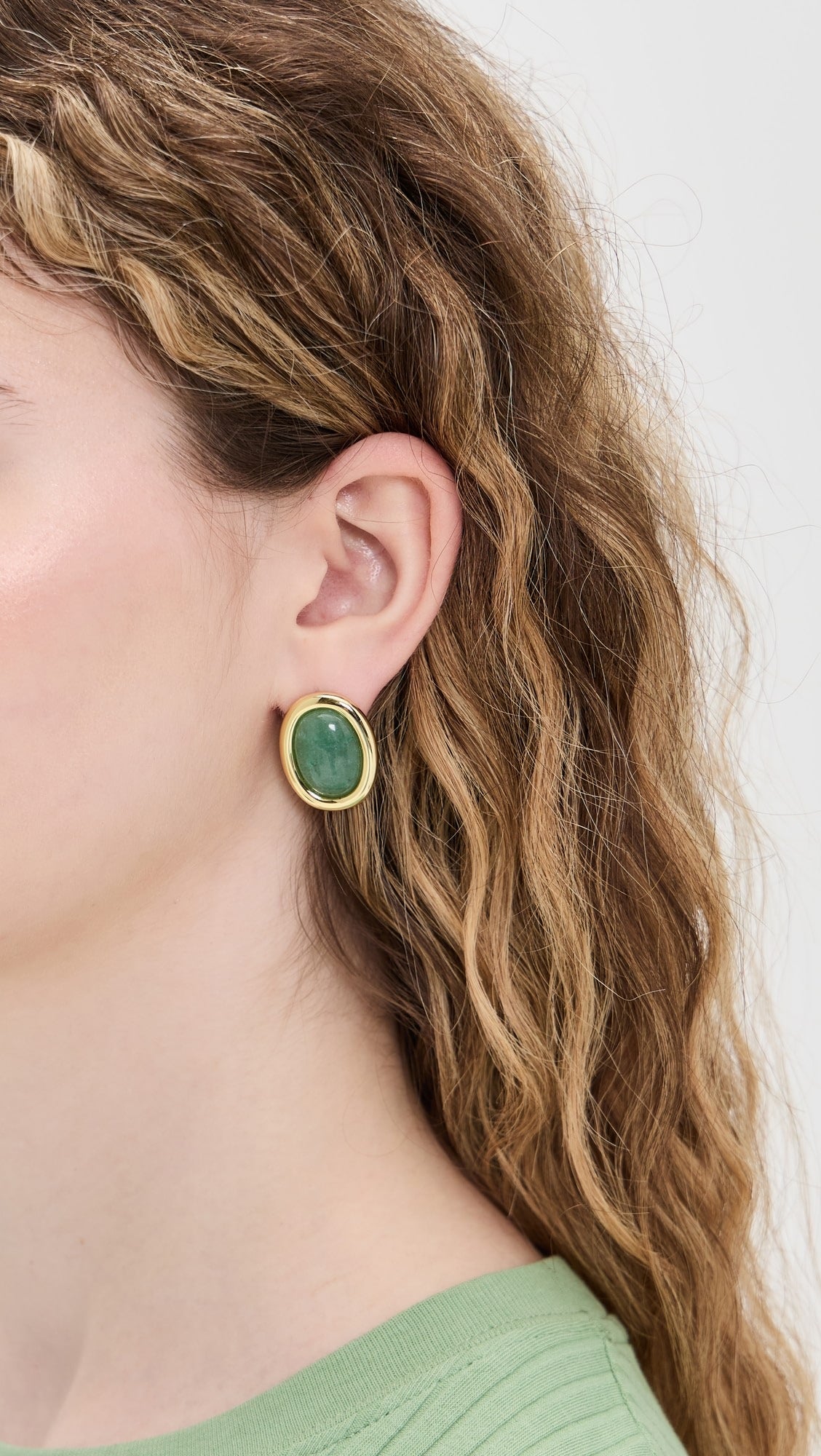 Sunset Stone Studs in Green