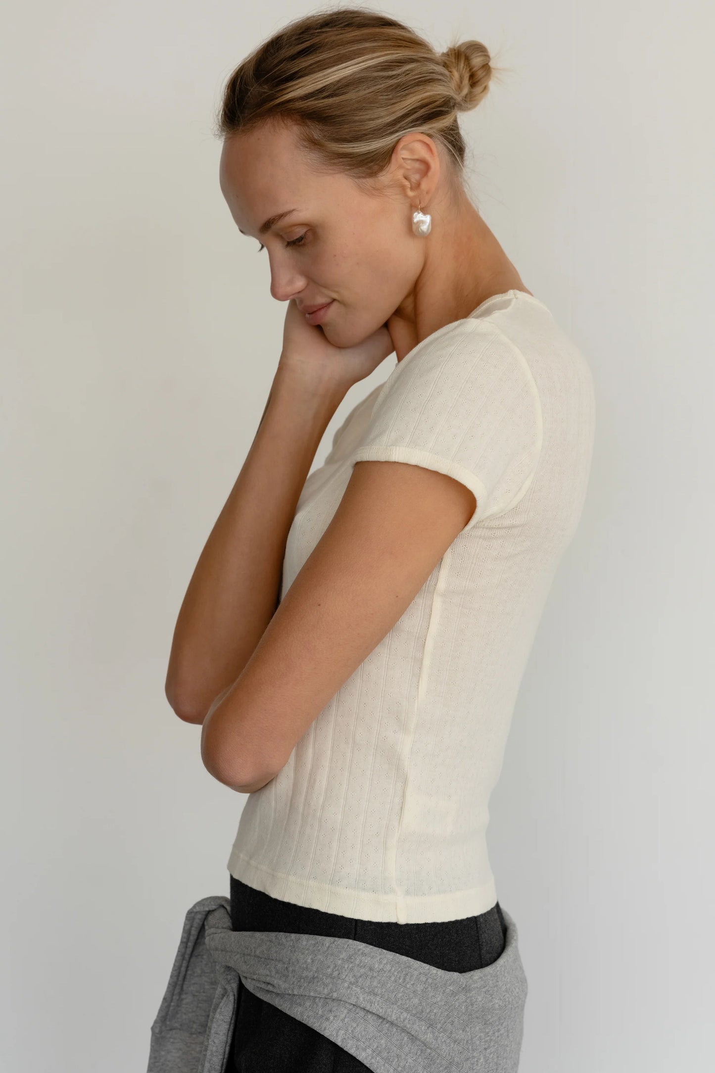 Pointelle Baby Tee