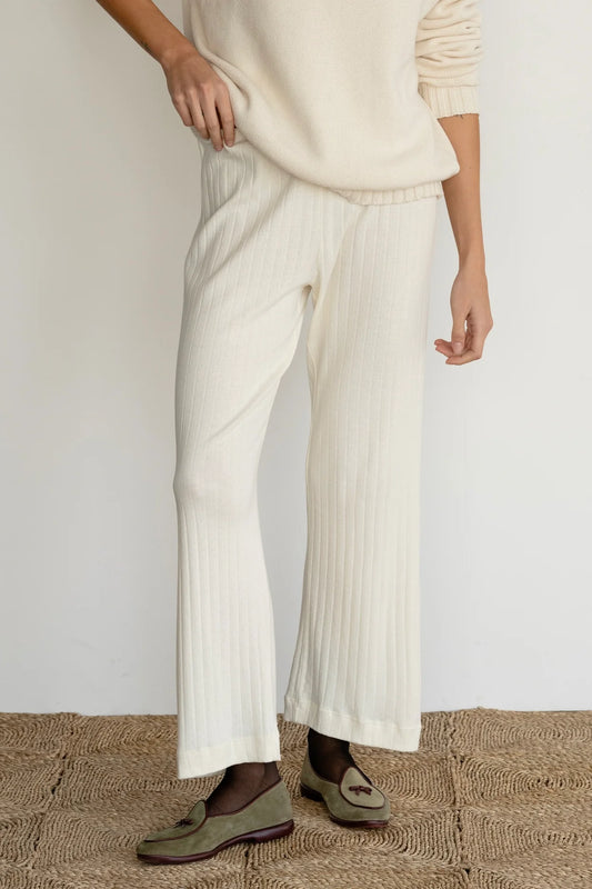 Pointelle Simple Crop Pant