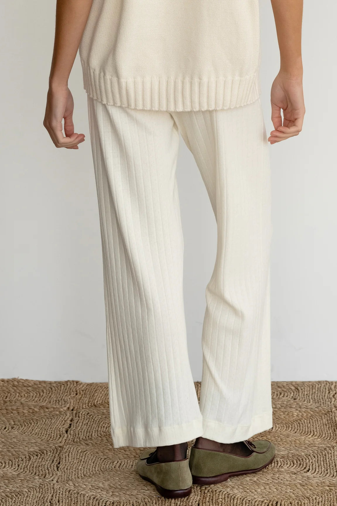 Pointelle Simple Crop Pant