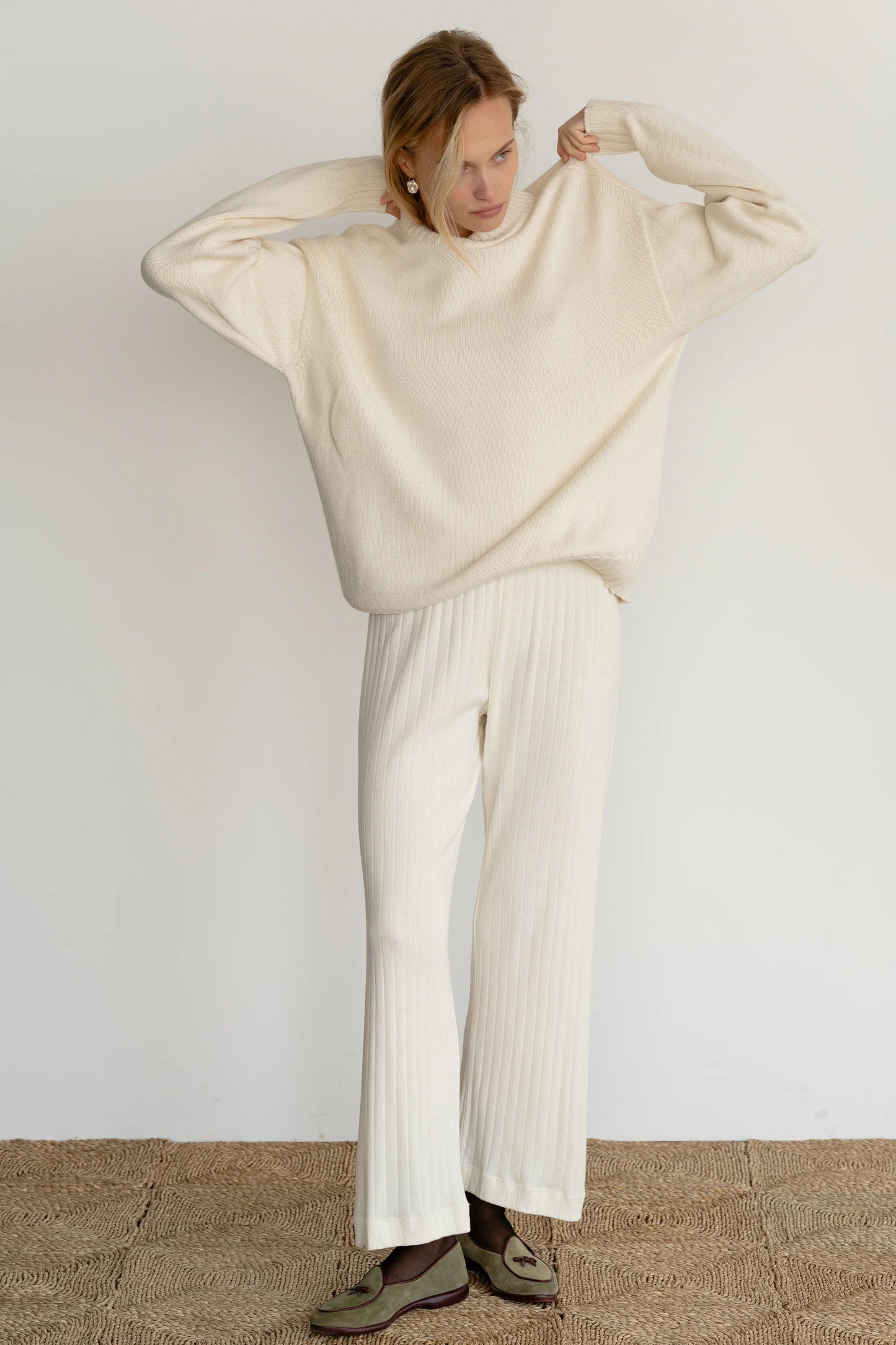 Pointelle Simple Crop Pant