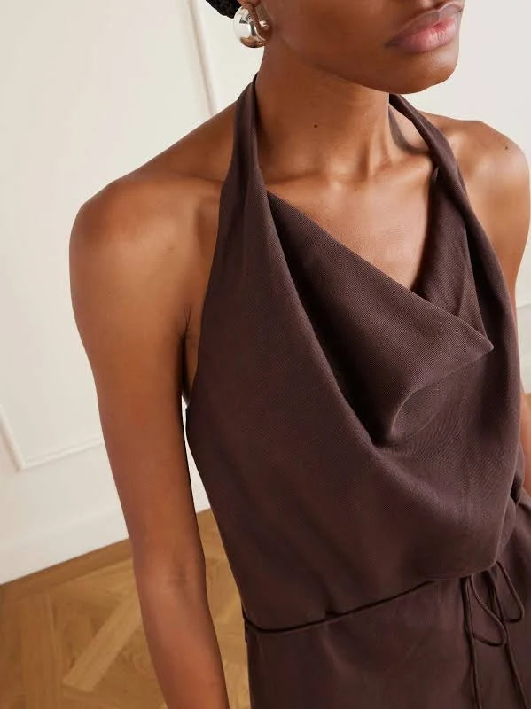 IZARO TOP in Chocolate