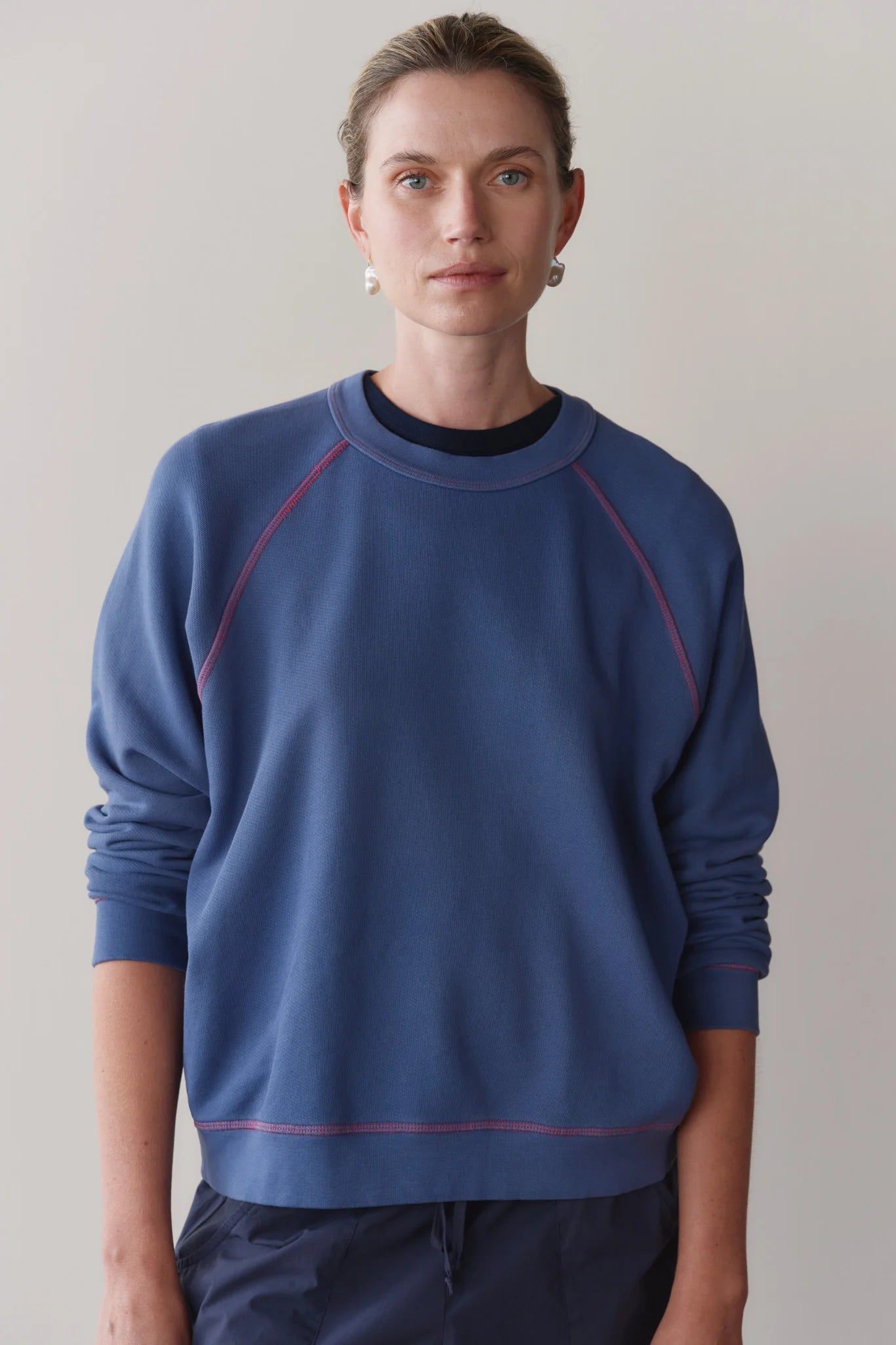 ECO-TERRY CONTRAST STITCH SWEATSHIRT