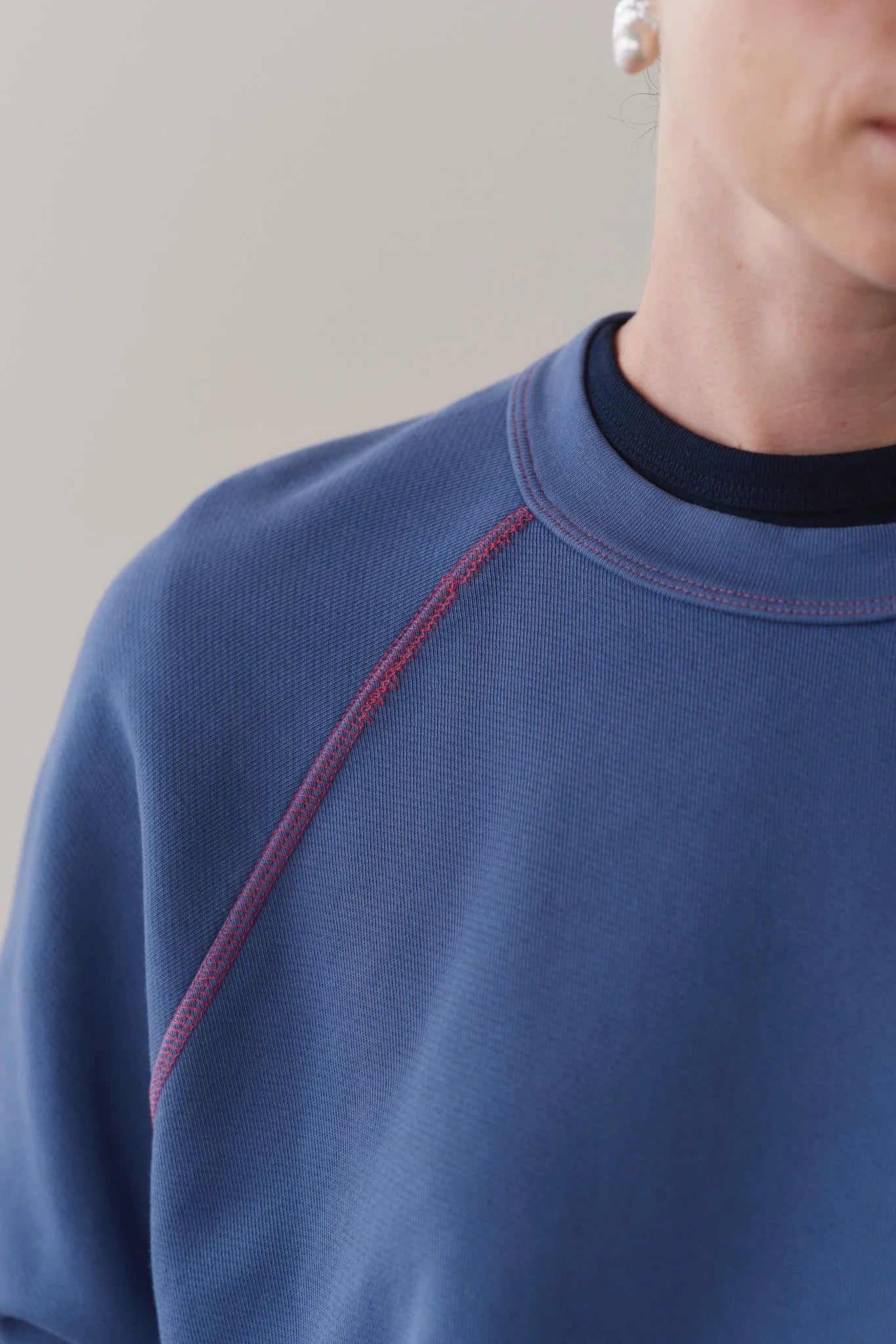 ECO-TERRY CONTRAST STITCH SWEATSHIRT