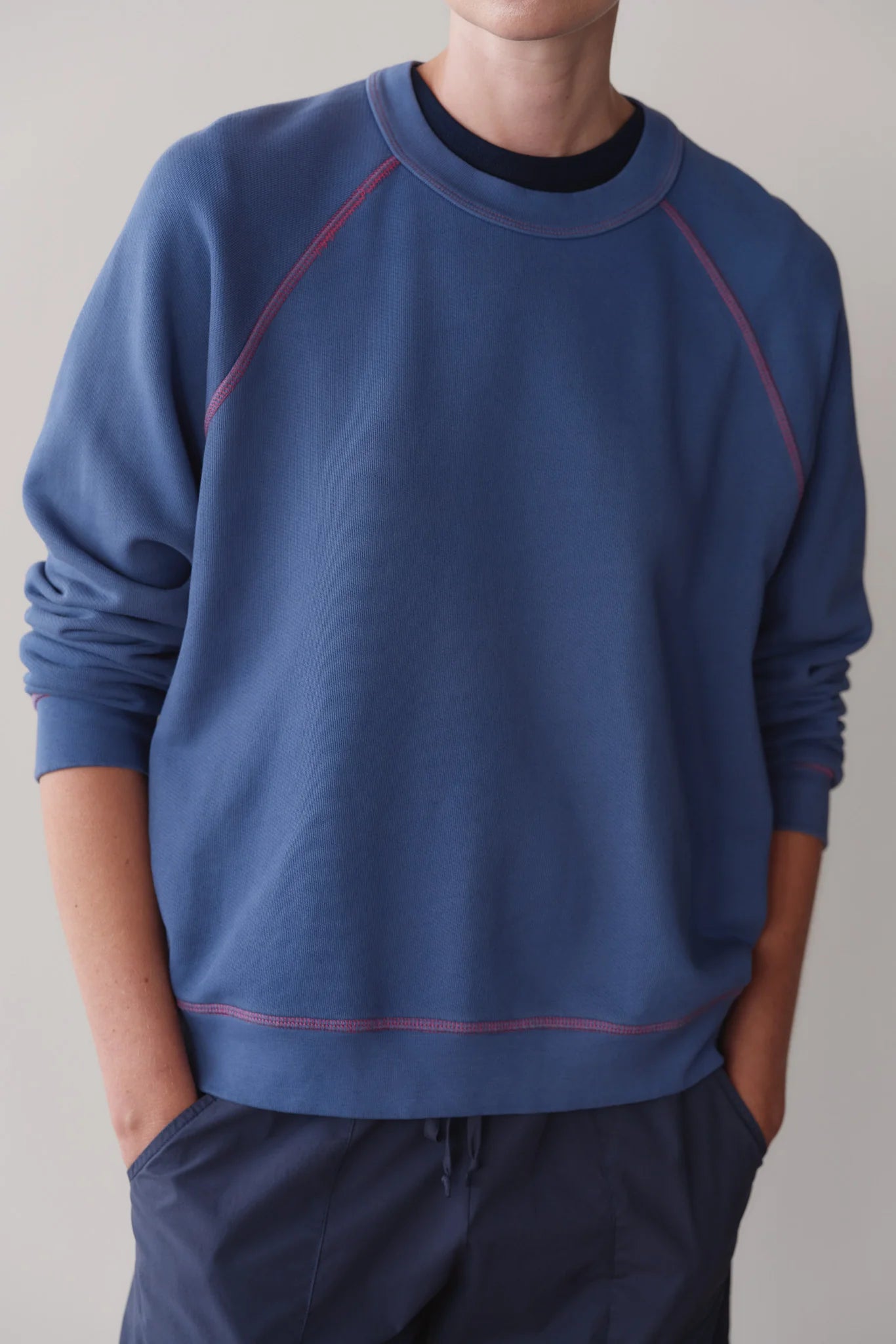 ECO-TERRY CONTRAST STITCH SWEATSHIRT