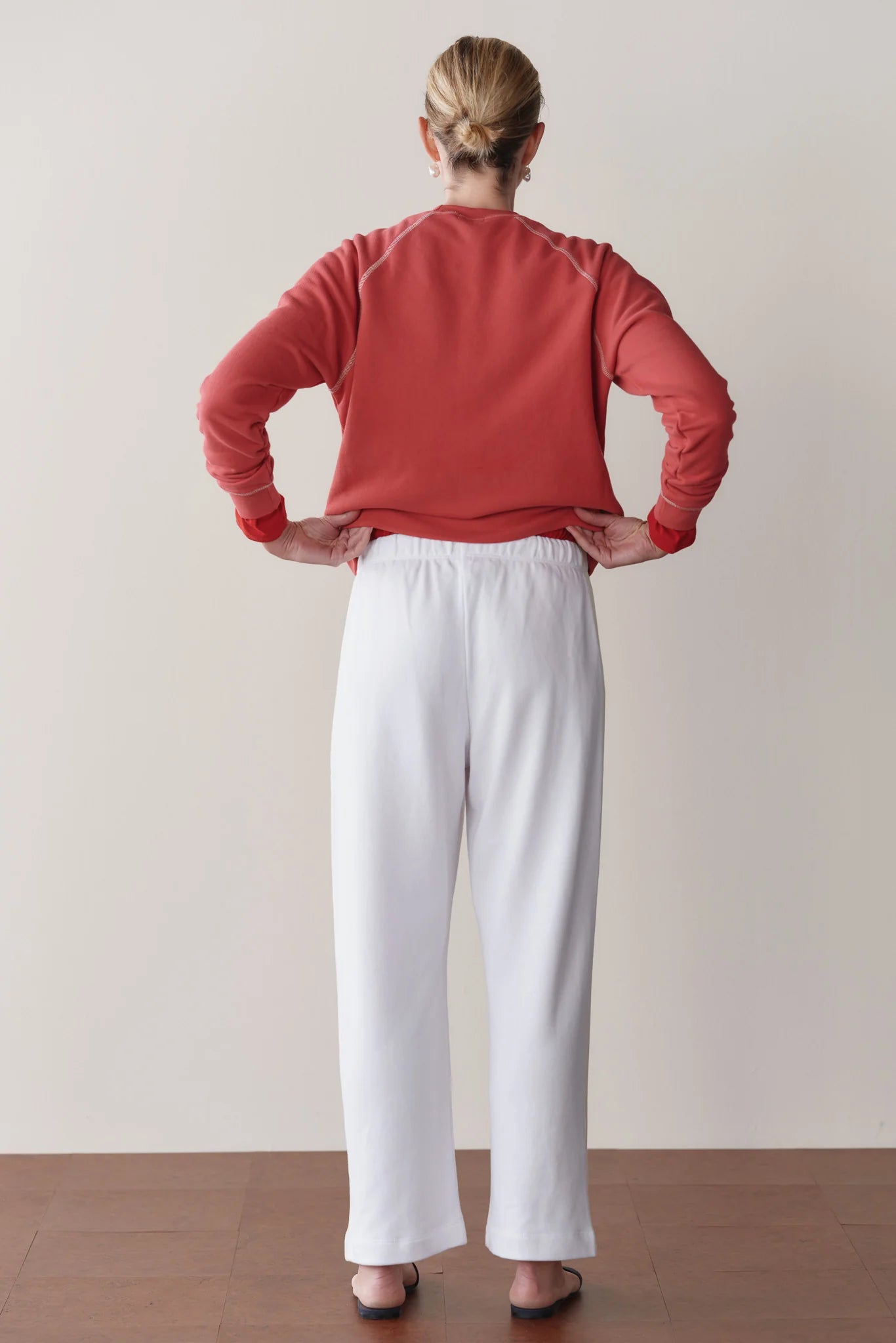 Eco Terry Stripe Crop Pant