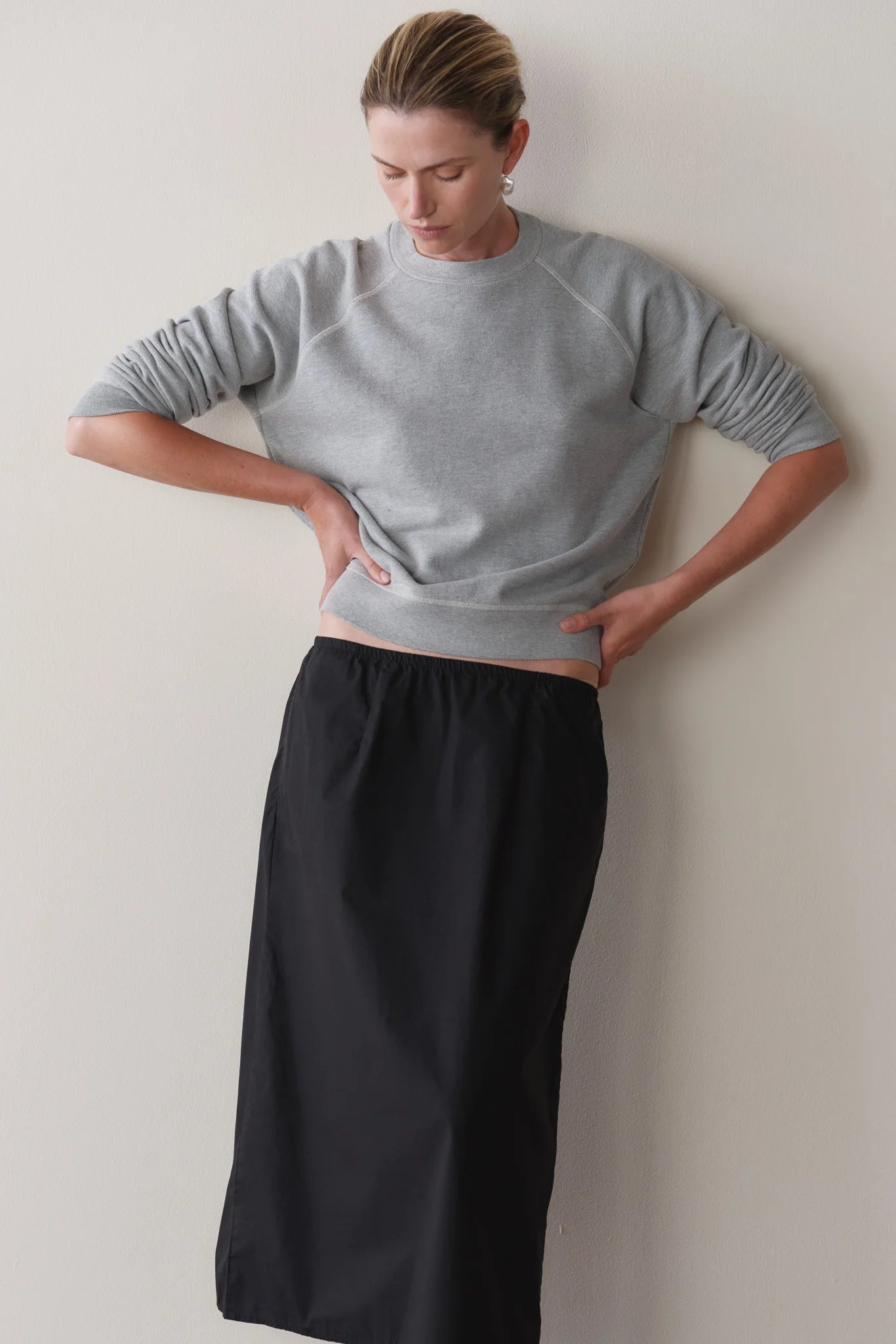 ECO-TERRY CONTRAST STITCH SWEATSHIRT