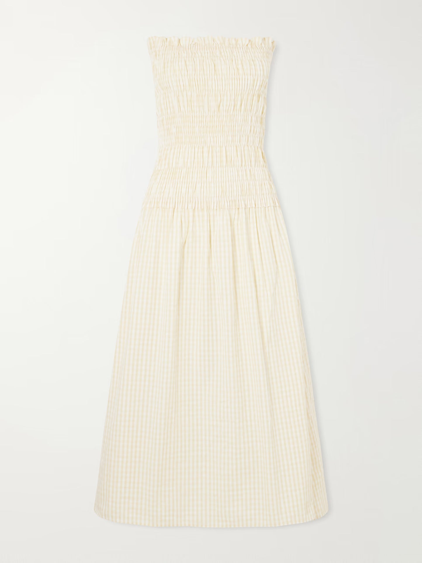 AMALITA MIDI DRESS in Butter Textured Gingham
