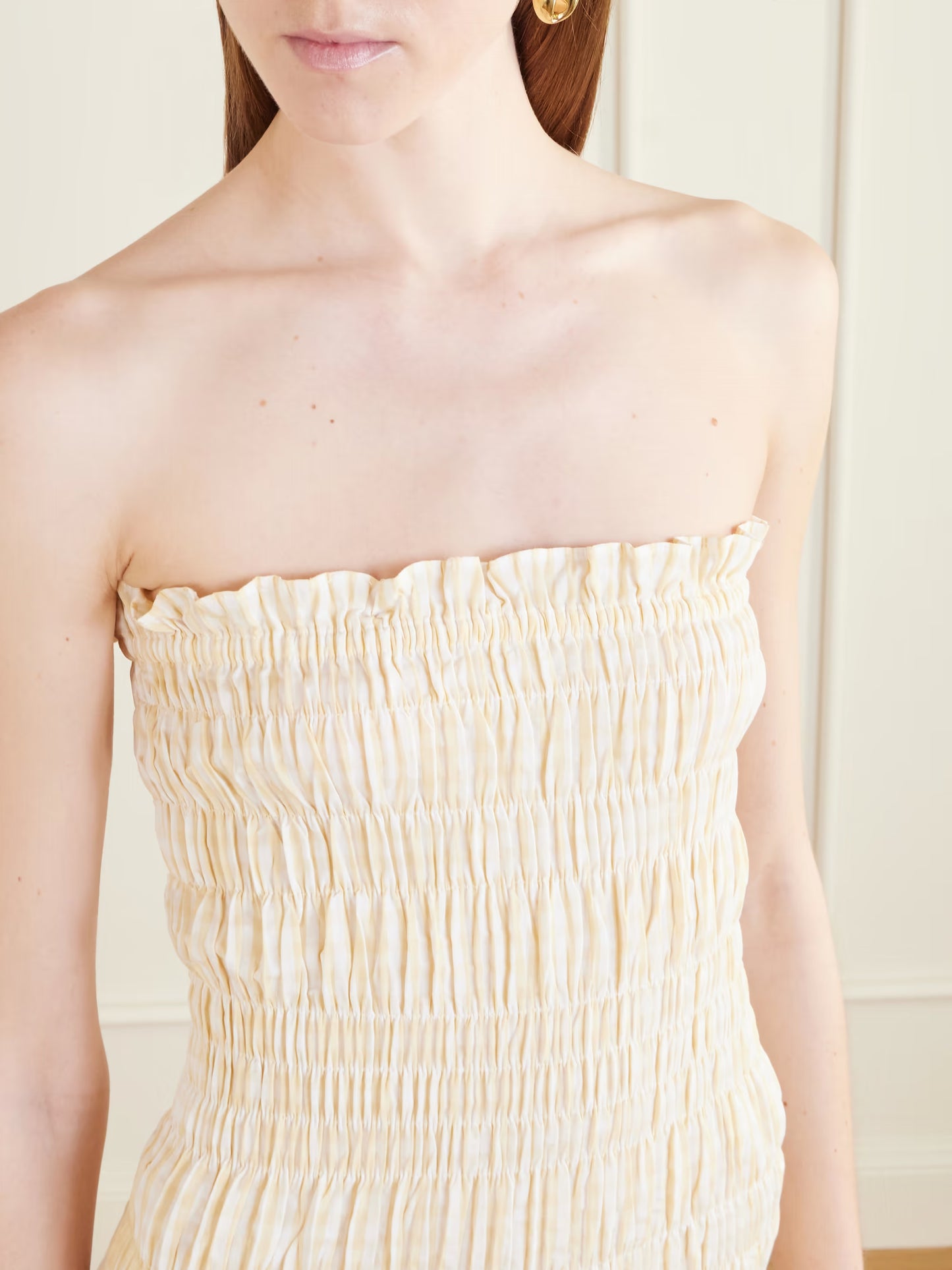 AMALITA MIDI DRESS in Butter Textured Gingham